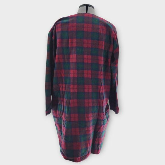 Disney Minnie And Mickey Mouse Night Gown One Size Fits Most flannel V-Neck VTG - Picture 4 of 7